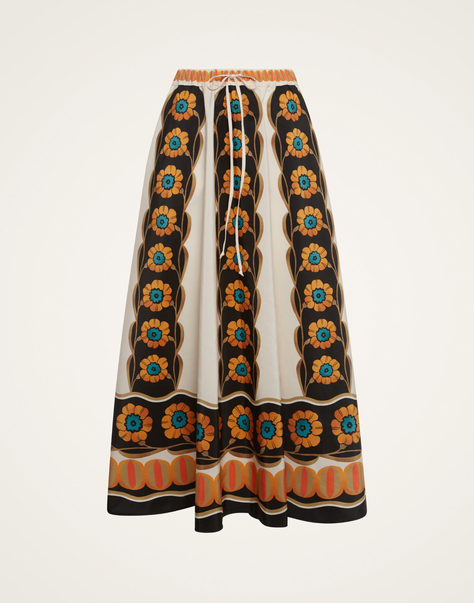 La DoubleJ Drawstring Skirt Daisychain Plac&eacute;e Orange SKI0106FAI002ROP04OR02