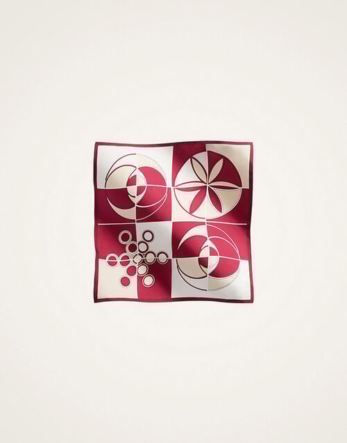 La DoubleJ Foulard 45 La DoubleJ Foulard 45 Eclipse Burgundy SCA0065SIL001ECL01RE02