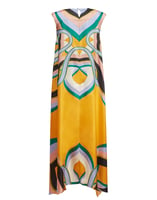 La DoubleJ San Carlo Dress &#40;Placed&#41; Macro Plates Placed Arancio DRE0495SIL006MCP03OR02