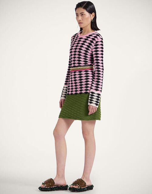 La DoubleJ Mini Sunset Dress Multicolor Pink & Green DRE0883KNI152VA348PI01