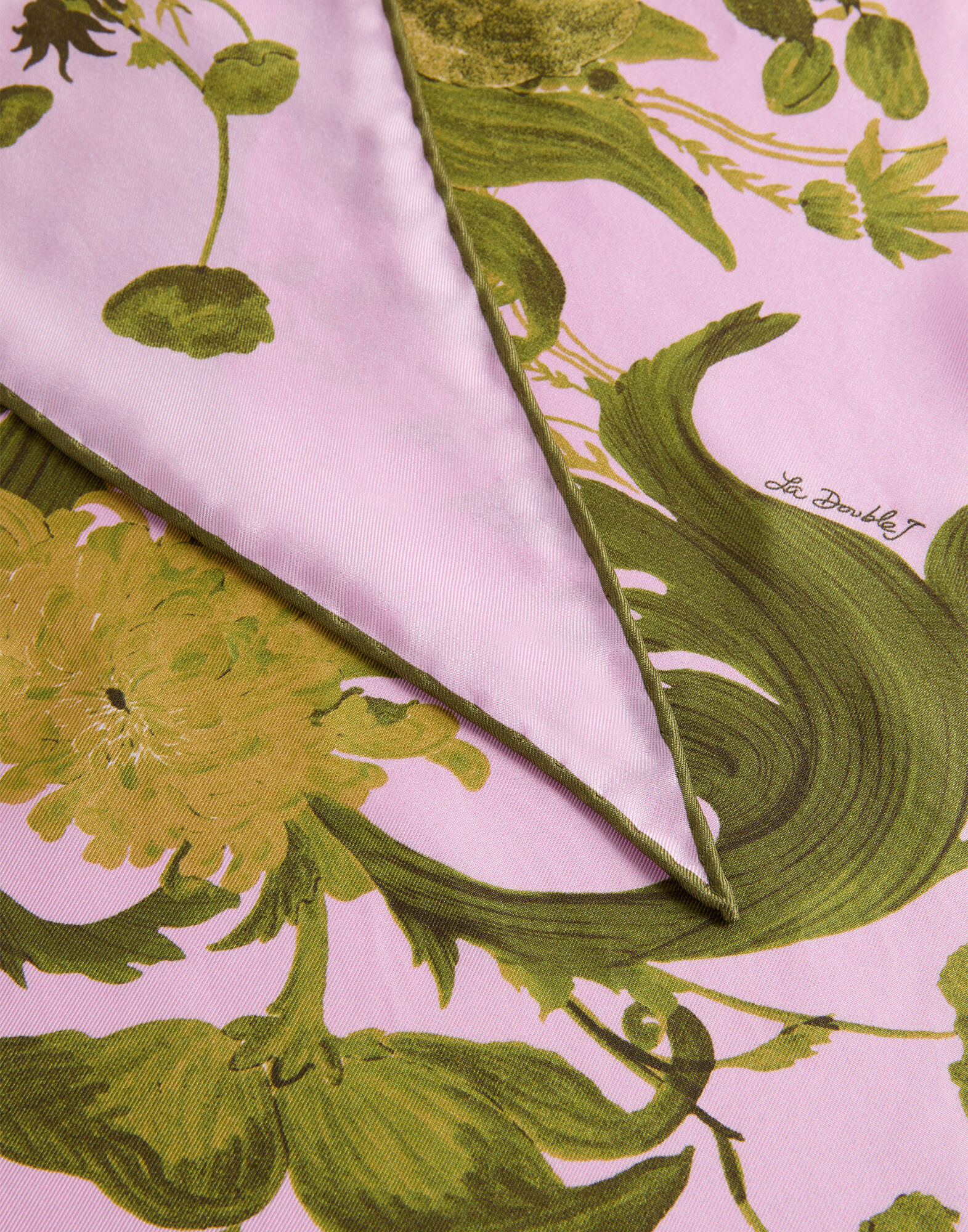 La DoubleJ Diamond Scarf Coven Plac&eacute;e Pink SCA0105SIL006COV05PI01