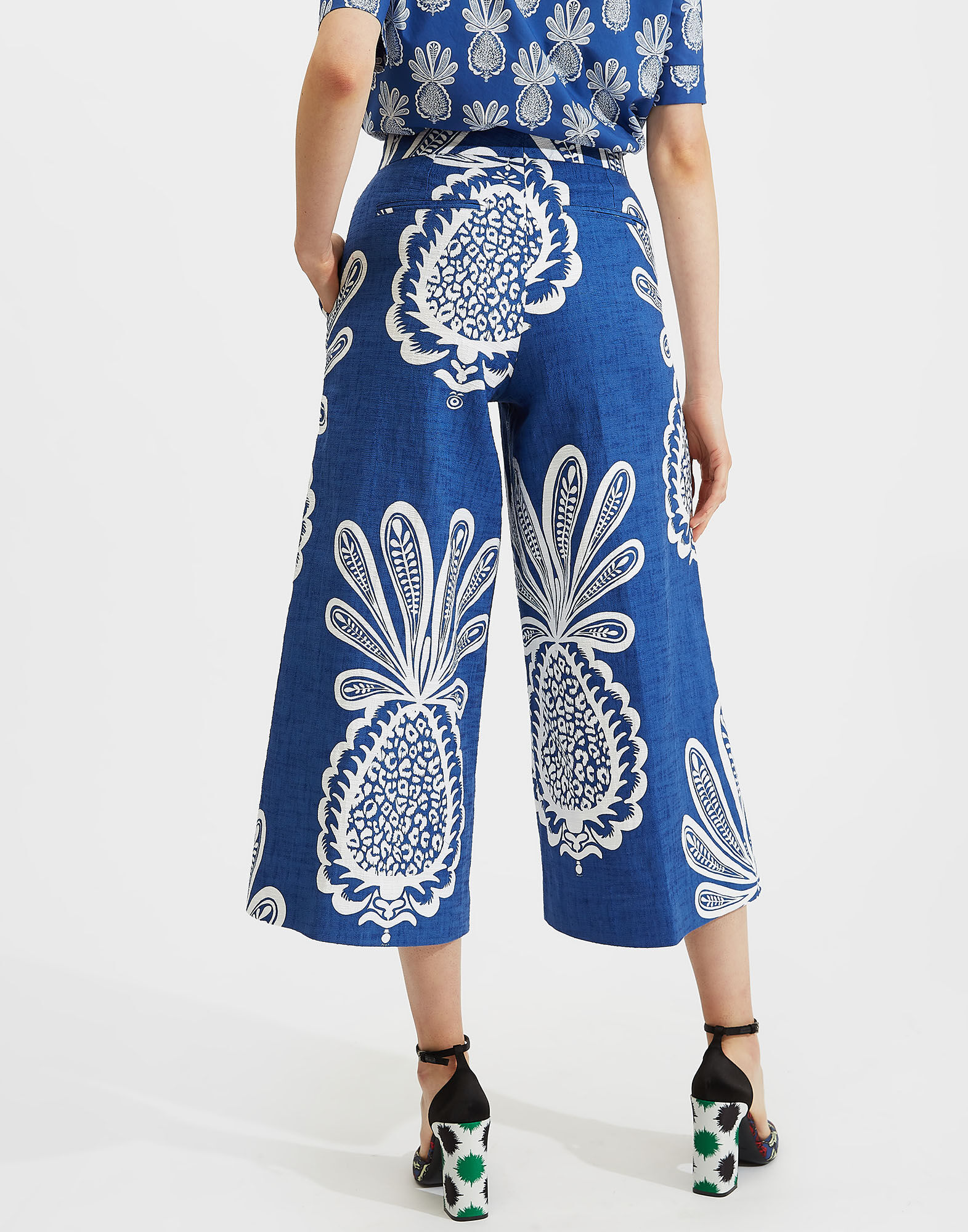 LaDoubleJ Coulotte Pants Big Pineapple Blu TRO0027COT005PNP0002