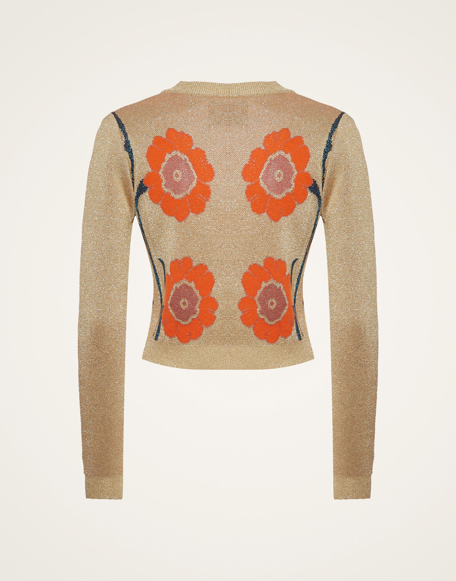 La DoubleJ Daisychain Mini Cardigan Orange & Gold PUL0181KNI097VA209YE05