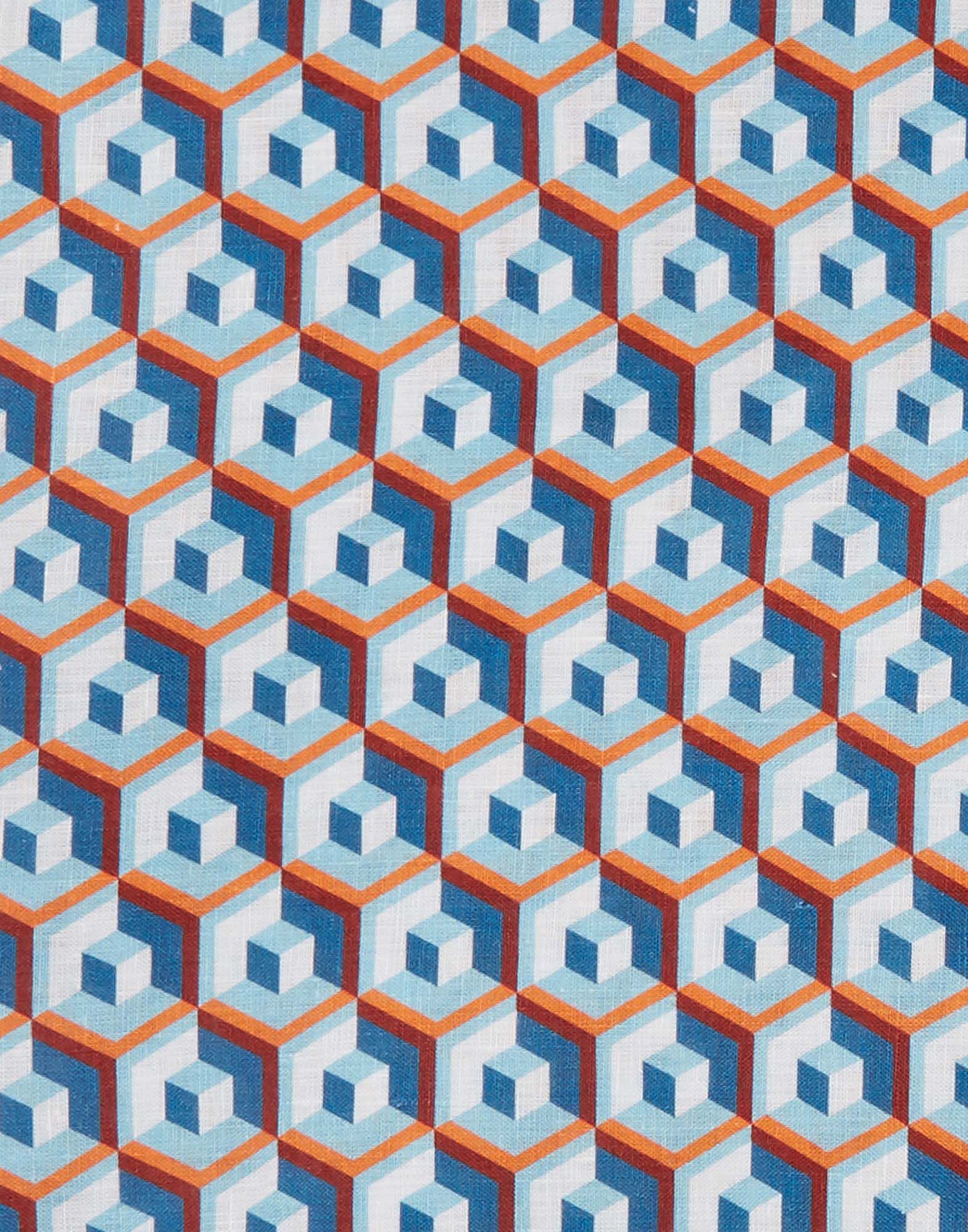 La DoubleJ Large Tablecloth (180x350) Cubi Blu TBC0003LIN001CUB0004