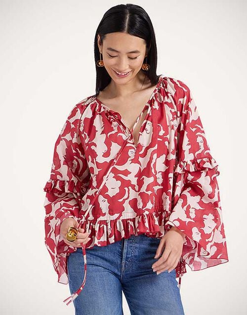 La DoubleJ Boho Blouse La DoubleJ Boho Blouse Mamma Red TOP0149COT003MAM01RE01