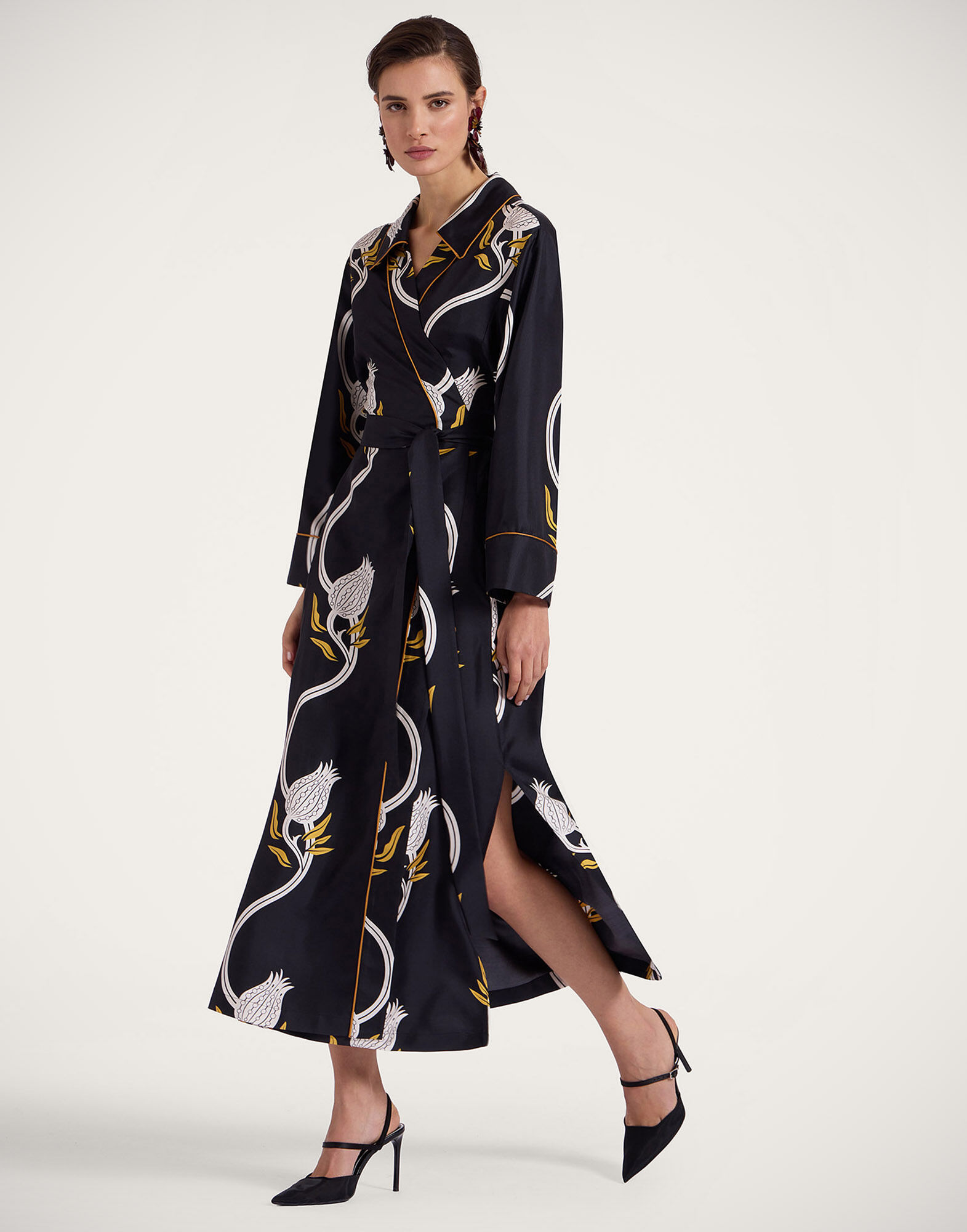 Midnight Dress in Melograno Black & White for Women | La DoubleJ