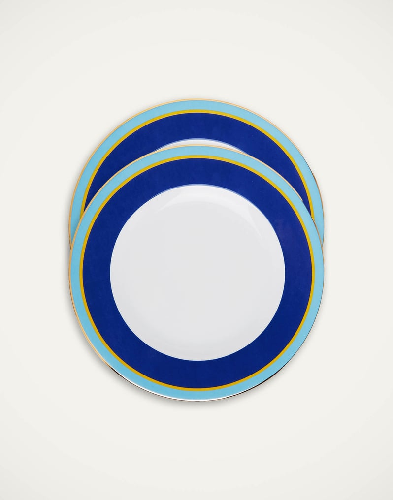 La DoubleJ Dinner Plates Set Of 2 La DoubleJ Dinner Plates Set Of 2 Rainbow Blue DIN0002CER001RAI04BU03