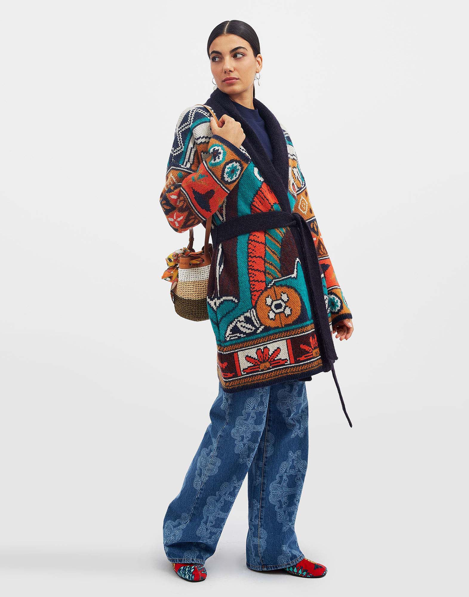 La DoubleJ Philae Cardigan Philae Plac&eacute;e PUL0164KNI089VA191MU01