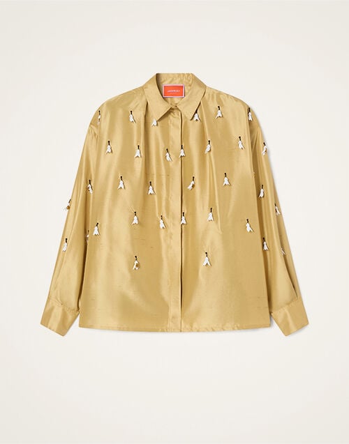 La DoubleJ La Scala Shirt Solid Gold SHI0181SIL031SOLIDYE05