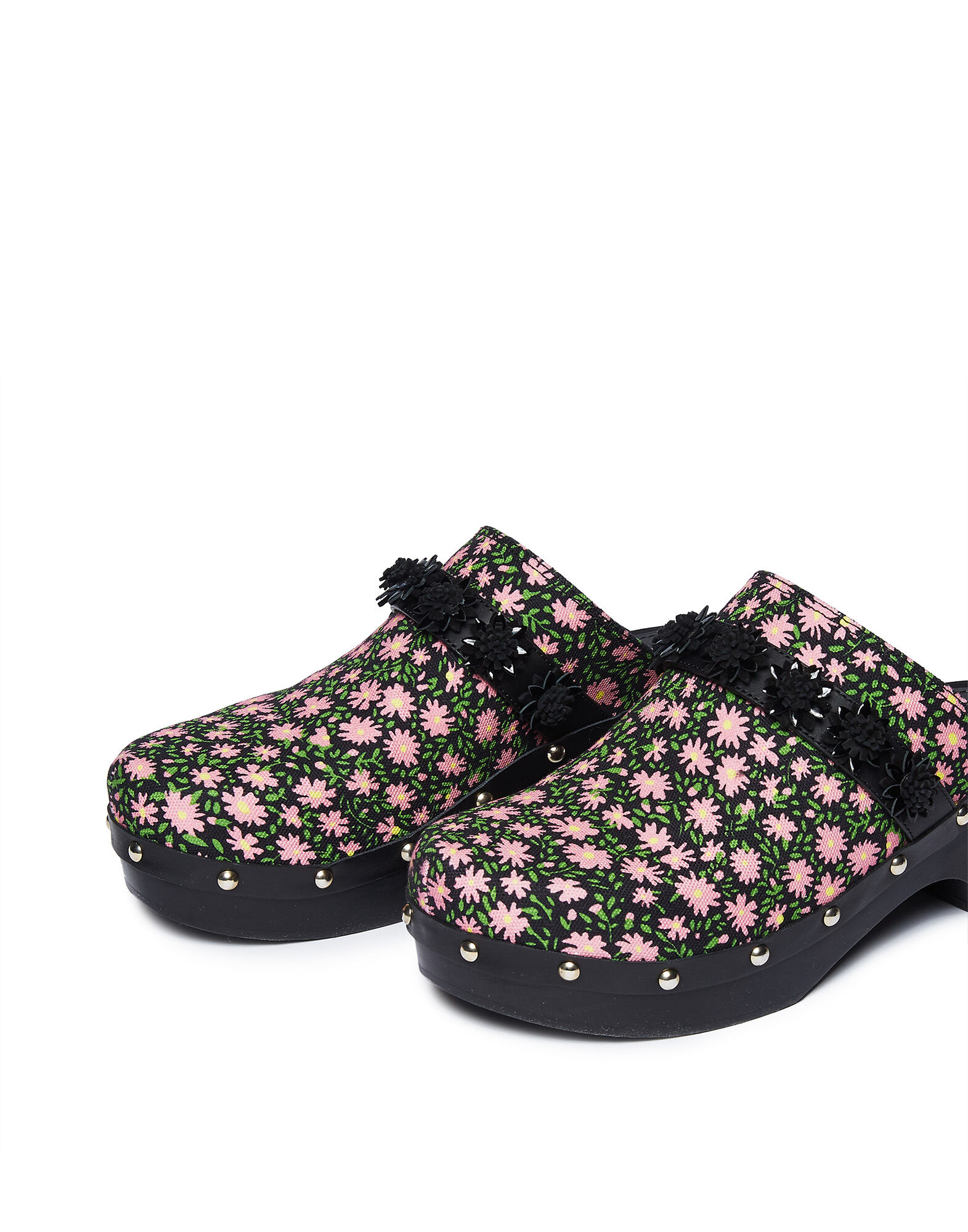 LaDoubleJ LDJ X Fabrizio Viti Embroidered Jean Clogs Daisy SHO0001COT017DAI0002