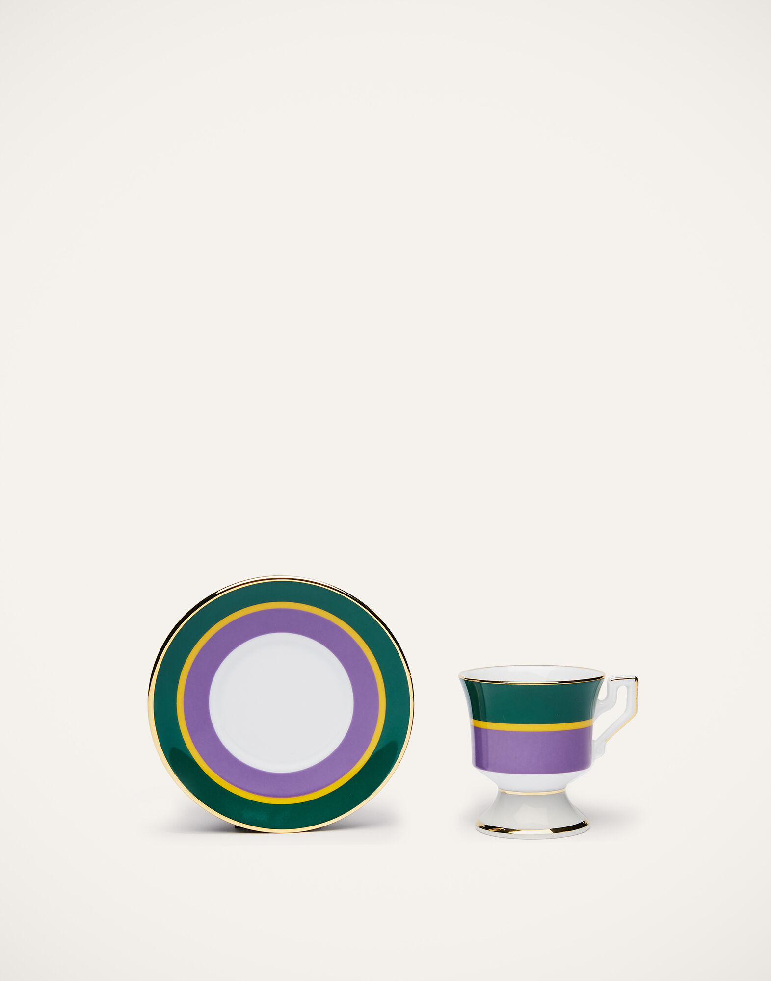 La DoubleJ Espresso Cup & Saucer Set of 2 Rainbow Viola DIS0007CER001RAI0007