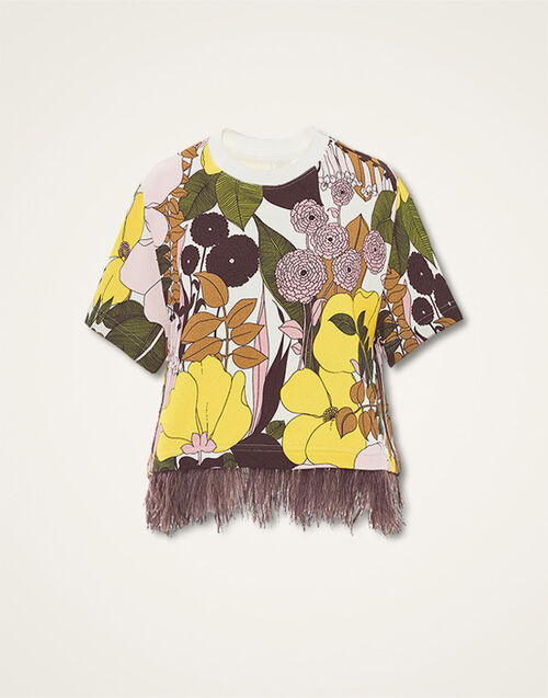 La DoubleJ La Scala Tee Big Flower Rose TSH0026JER031BFL03PI01