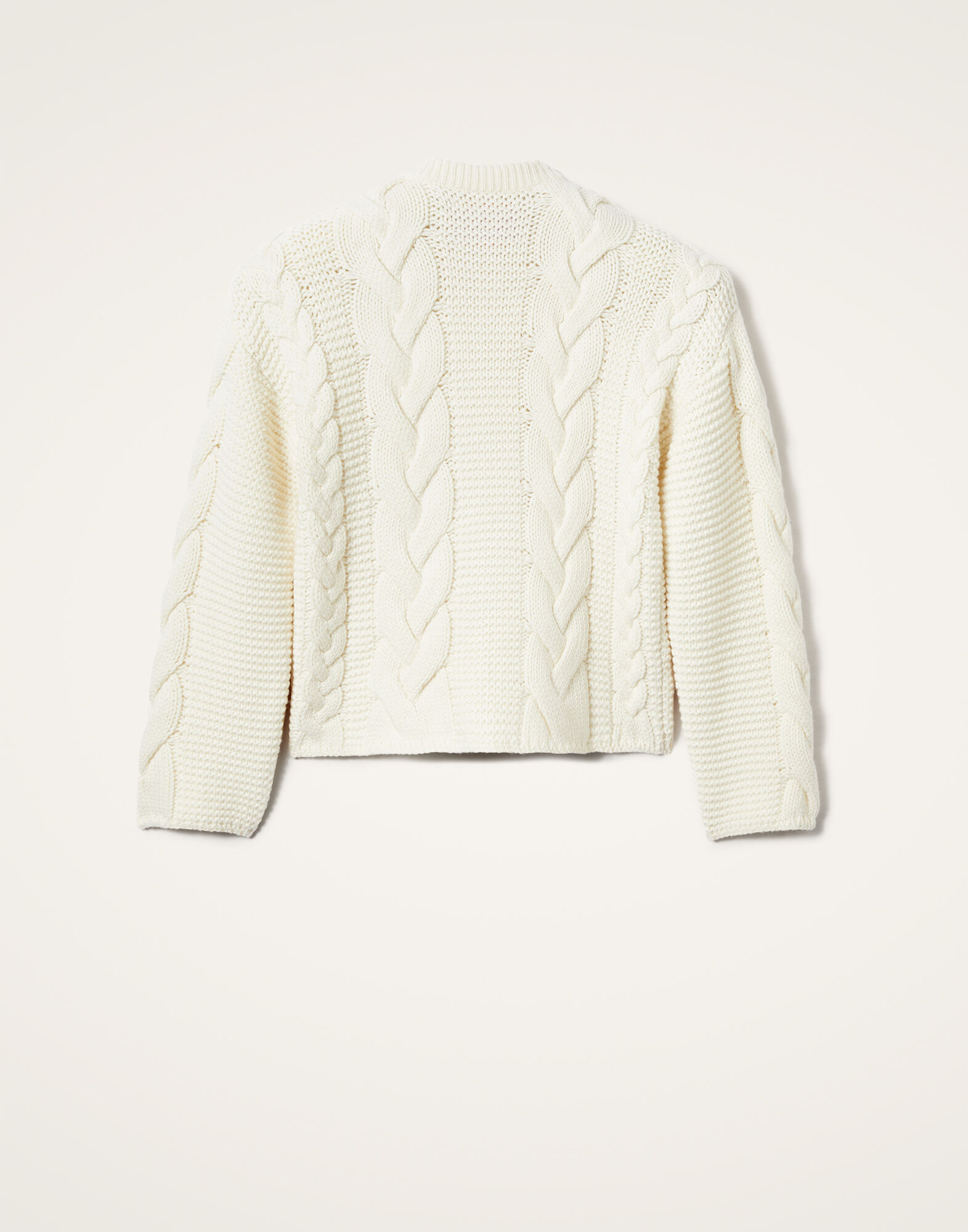 Portrait Cardigan in Solid Ivory for Women | La DoubleJ