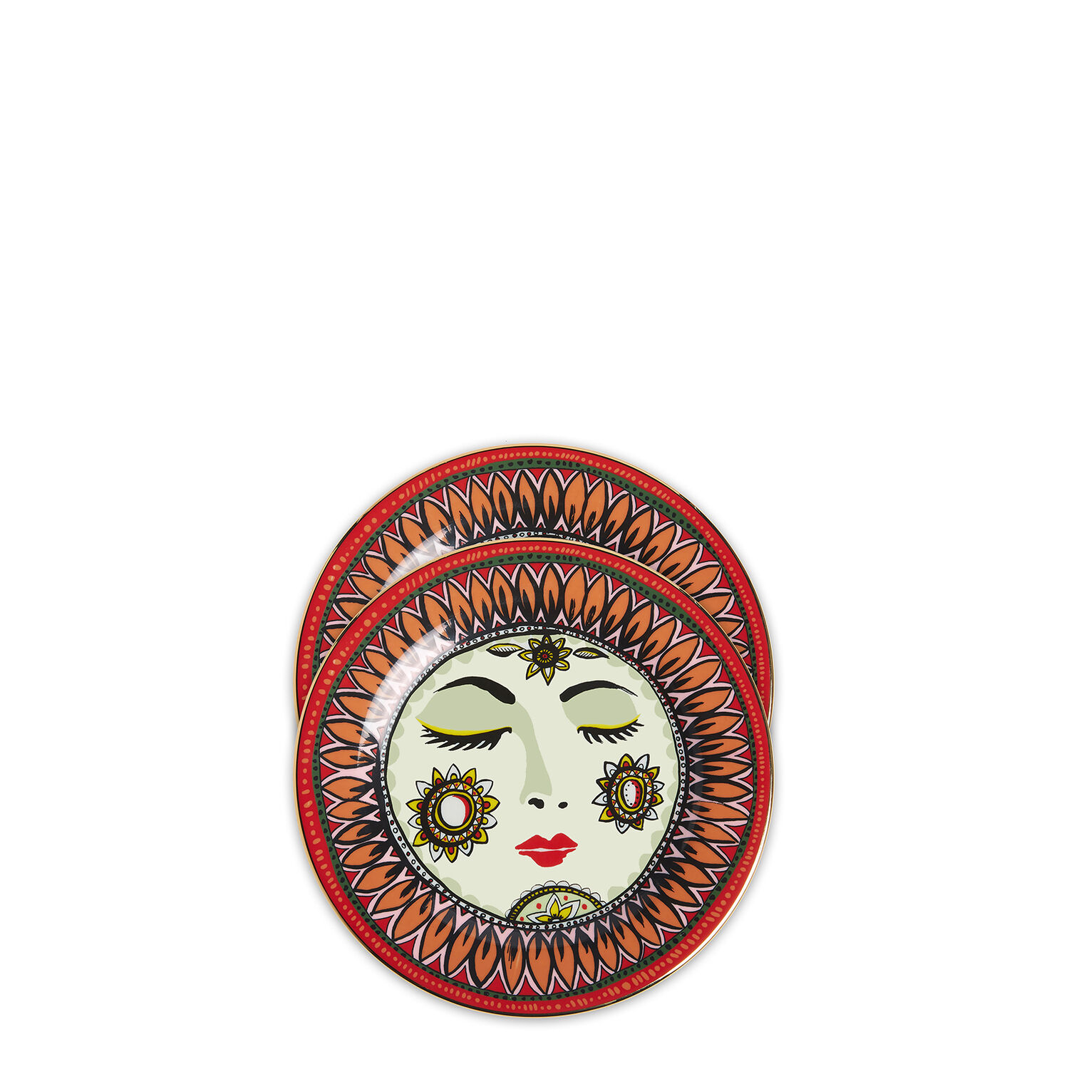 La Doublej Sleeping Mother Set Of 2 Dessert Plates In Sleeping Mother