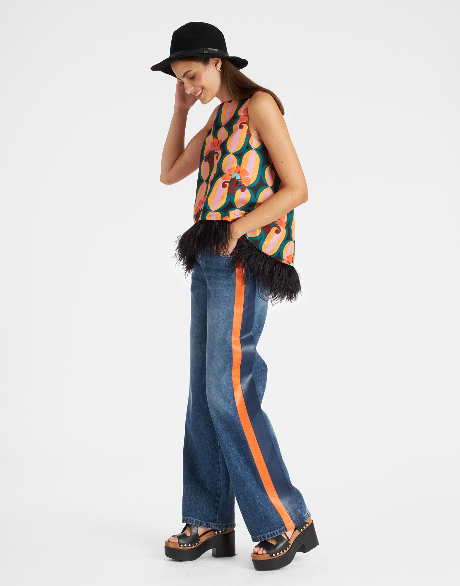 La DoubleJ La Scala Top Arcturus Blue Petrol TOP0013FAI001ARC01BU05