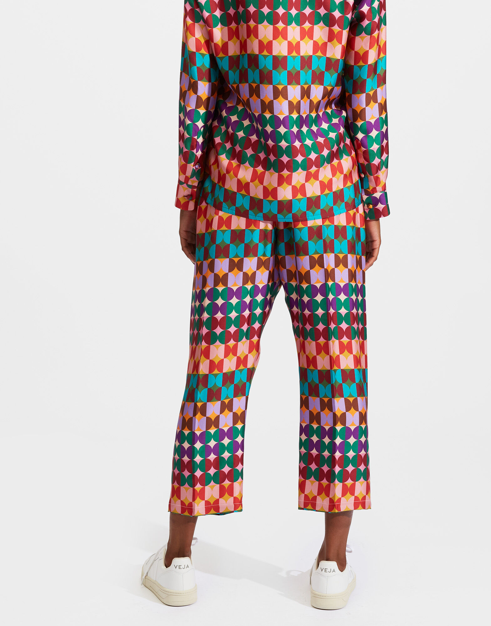 La DoubleJ Drawstrings Pants Mezzaluna Rainbow TRO0053SIL001MEZ0005