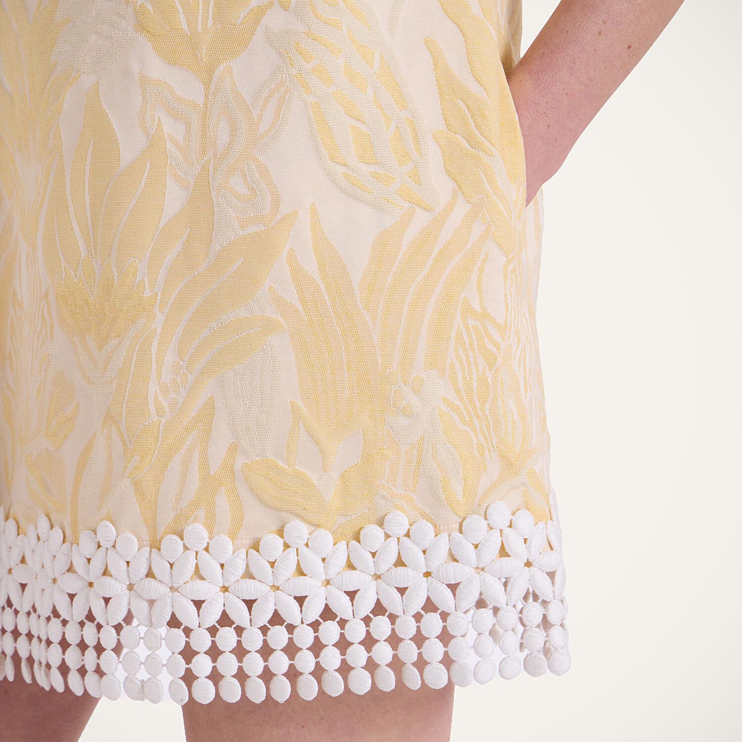 Shop La Doublej Mini Swing Dress In Iris Yellow