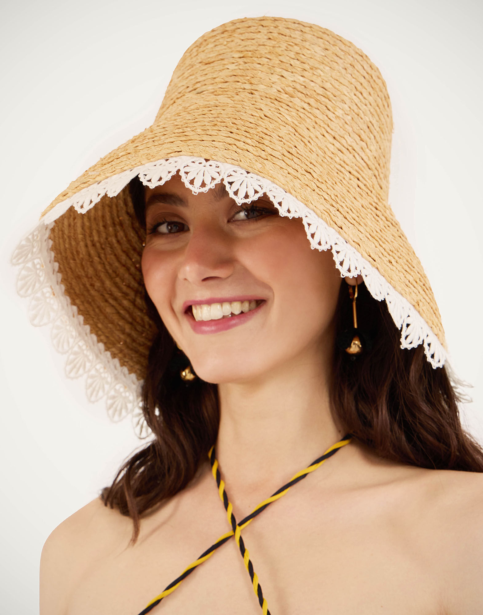 La DoubleJ The Ombra Hat Solid Ivory HAT0027NAS011SOLIDWH04