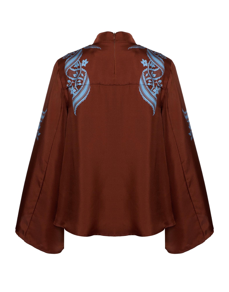 La DoubleJ Make An Exit Top La DoubleJ Make An Exit Top Signoria Placée Brown TOP0117SIL006SIG01BR11