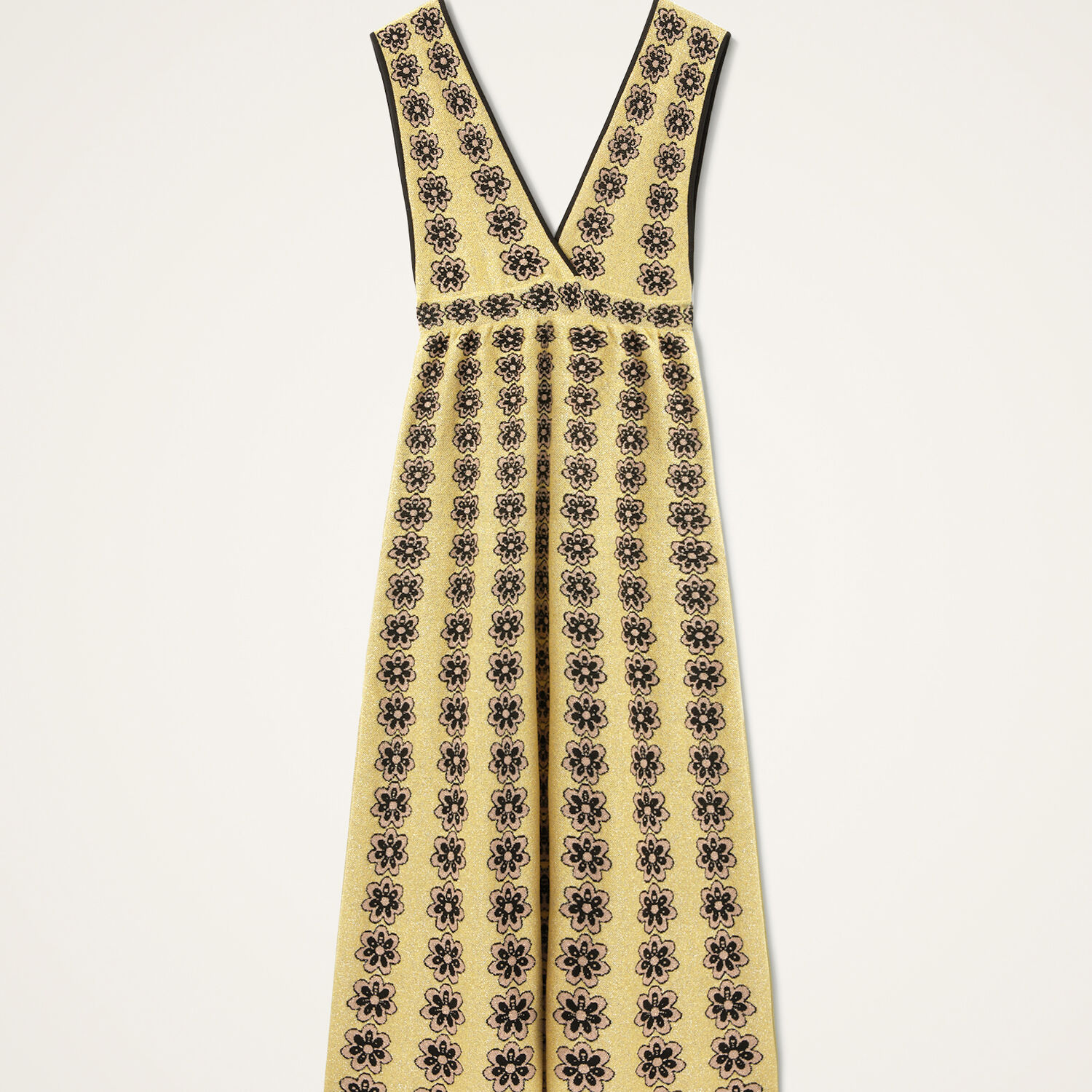 La Doublej La Double J Caper Floral-intarsia Knit Midi Dress In Multi