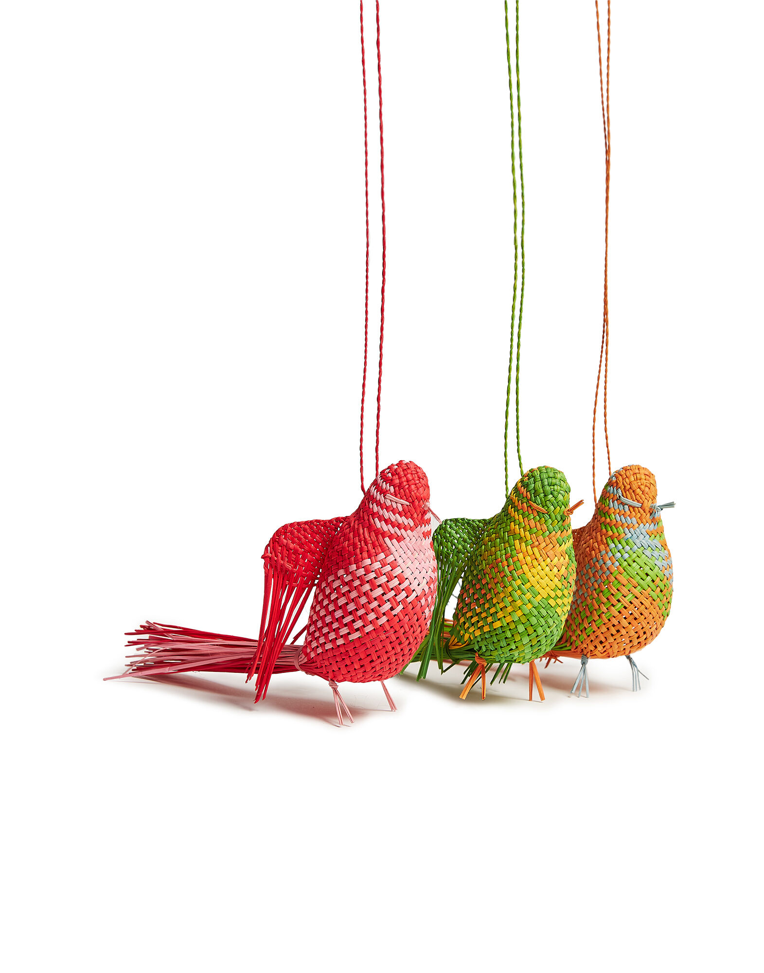 La DoubleJ Set Of 3 Bird Ornaments Multicolor Gordo GOR0001STR001MUL0022