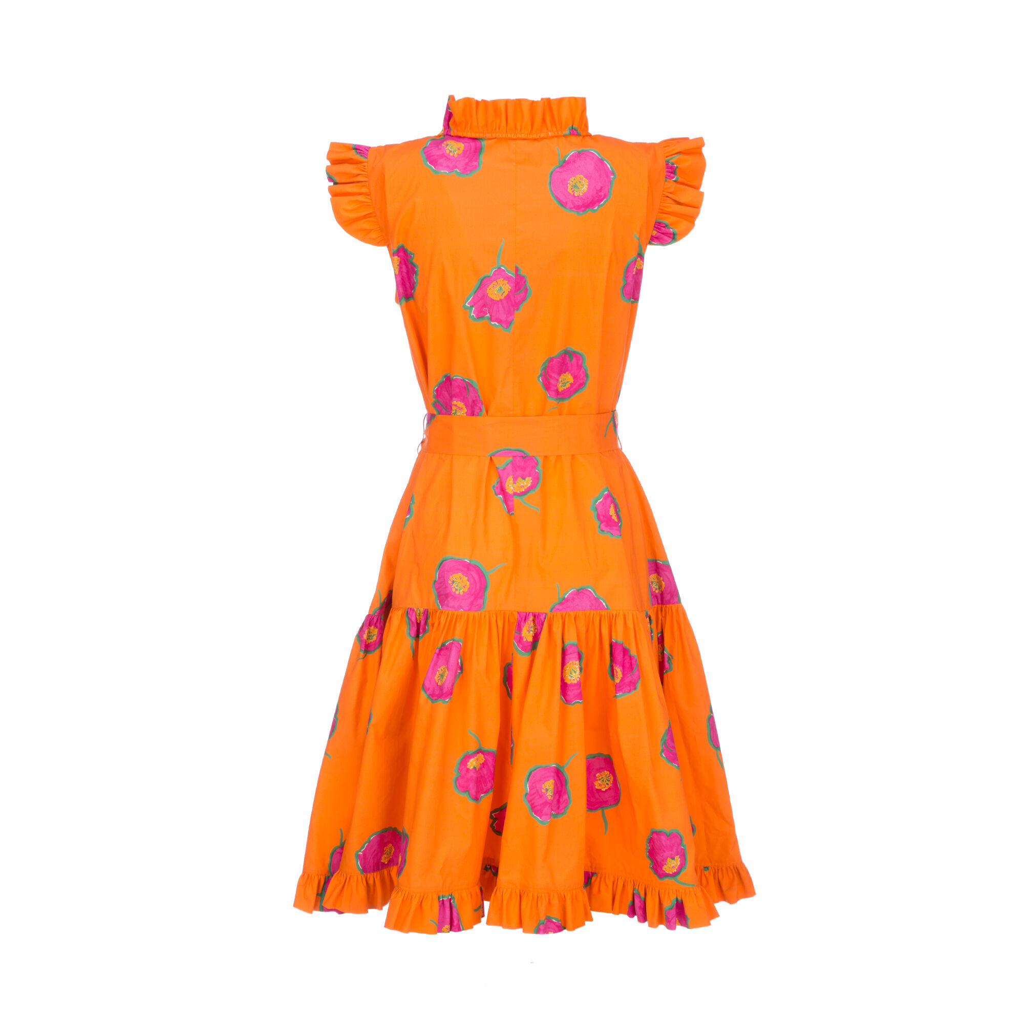 LaDoubleJ Short and Sassy Dress Papaveri Arancio DRE0003COT001PAP0002