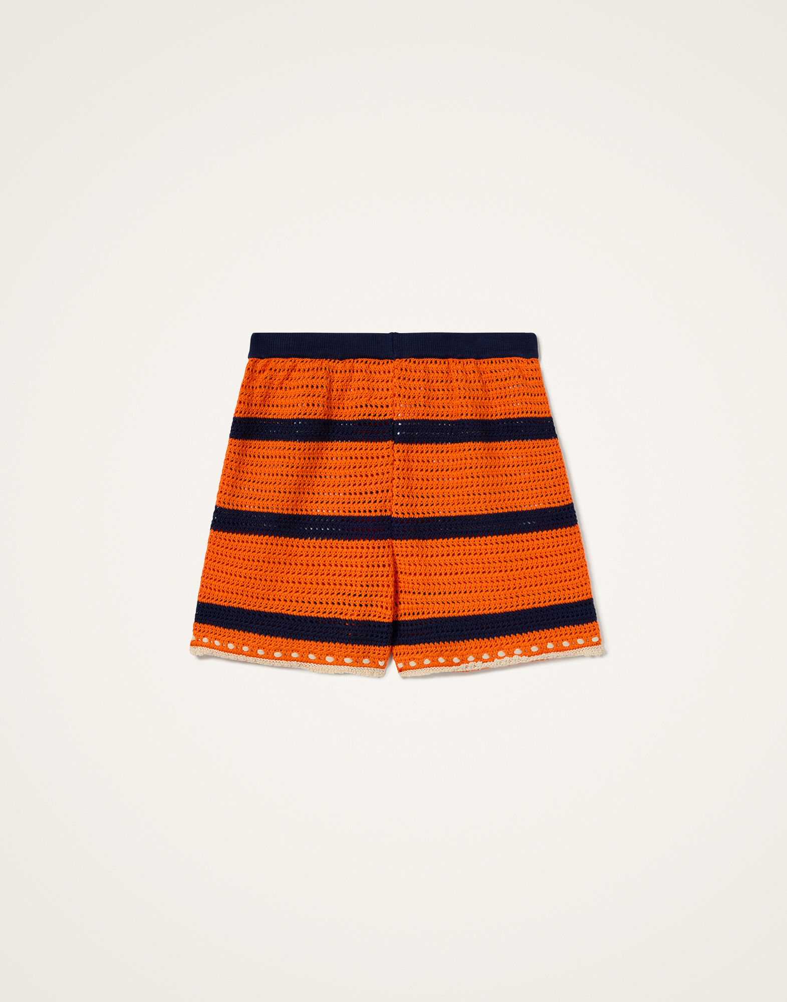 La DoubleJ Salt'N'Vinegar Shorts Bicolor Orange & Navy Blue TRO0130KNI115VA378OR02