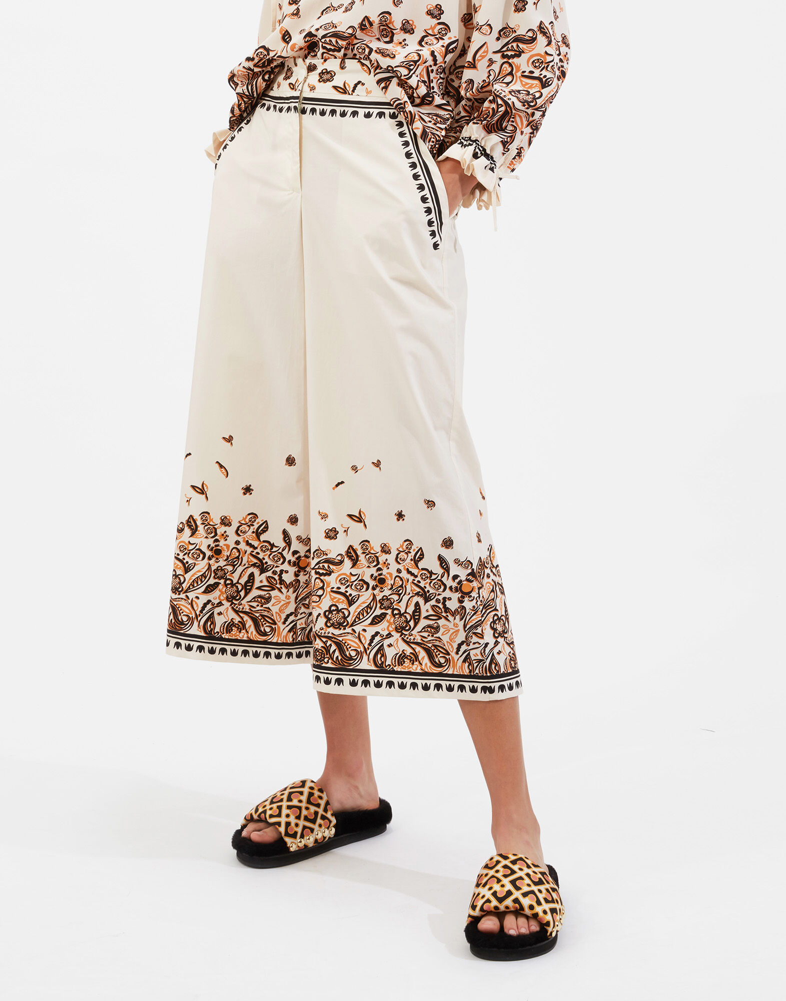 La DoubleJ Coulotte Pants Fauve Plac&eacute;e TRO0029COT015FAU0003