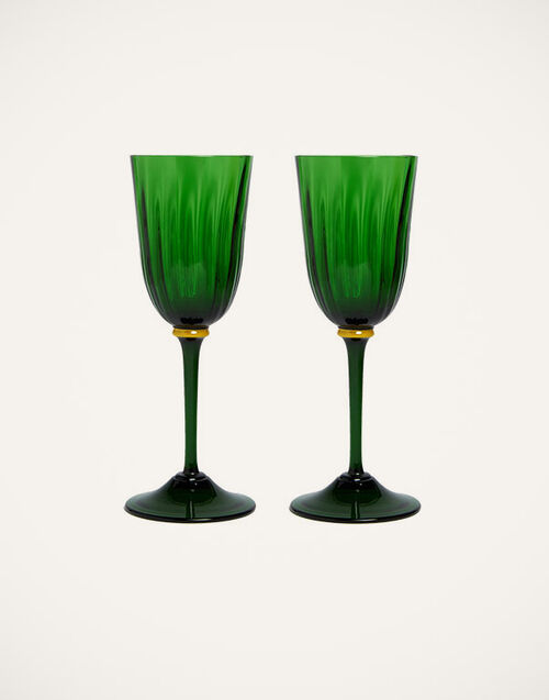 La DoubleJ Wine Glasses Set Of 2 Green GLA0020MUR001GRE0001