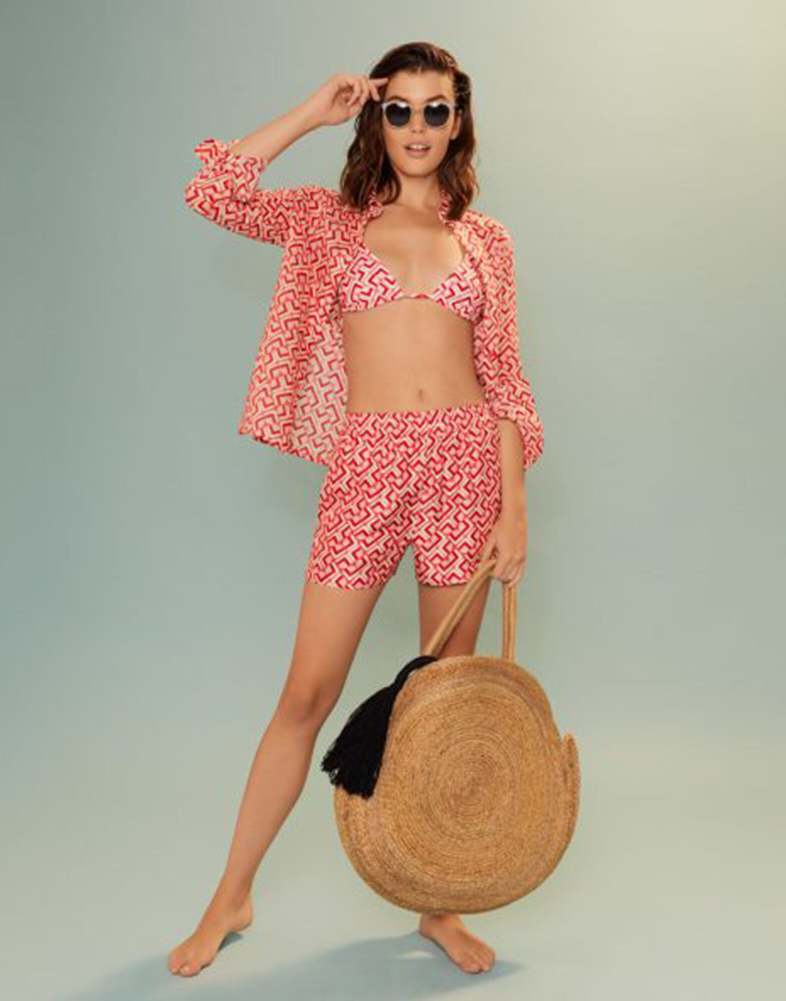 LaDoubleJ Voile Shirt Domino Valentino SHI0007COT003DOM0003