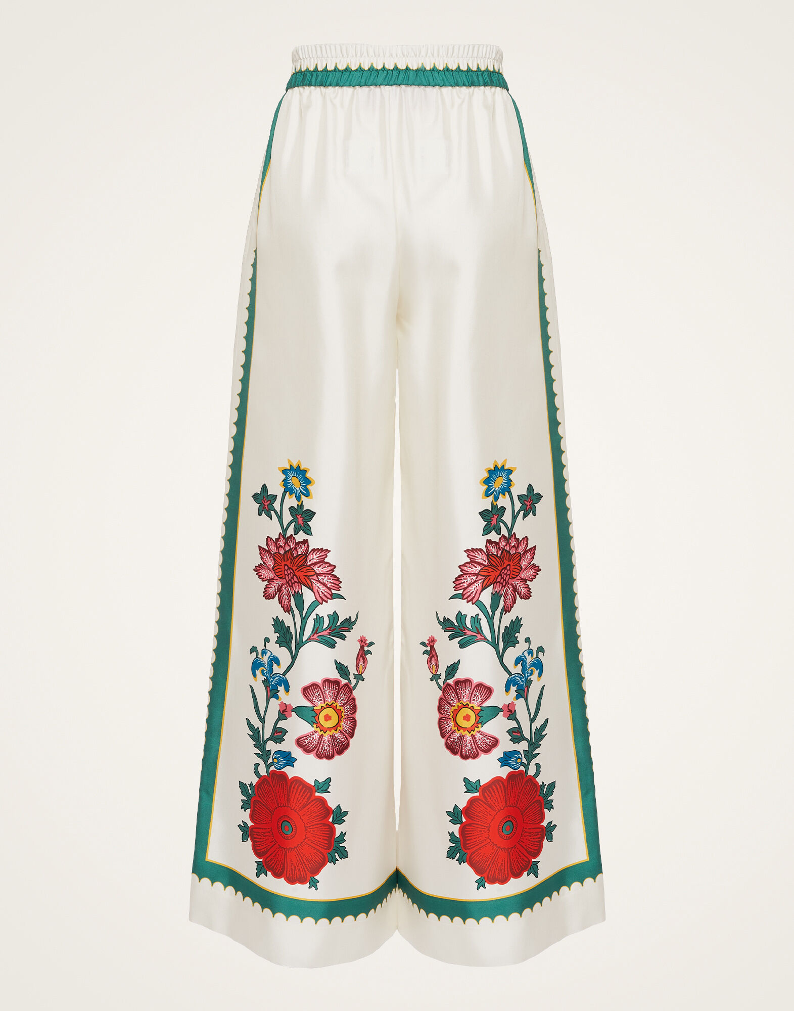 La DoubleJ Palazzo Pants Dragonflower Plac&eacute;e Multicolor TRO0026SIL001DRE05MU01