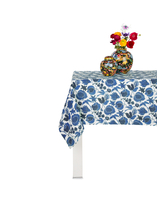 La DoubleJ Large Tablecloth &#40;180x350&#41; Wildbird Blu TBC0003LIN001CER0001