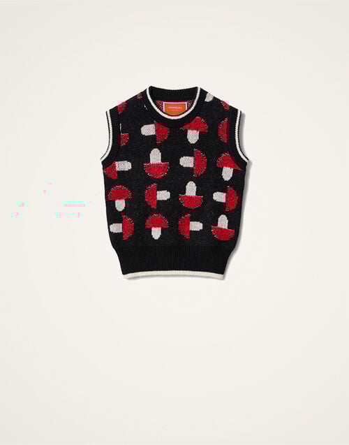 La DoubleJ Fun-Guy Gilet La DoubleJ Fun-Guy Gilet Black & Red PUL0295KNI193VA448BL01