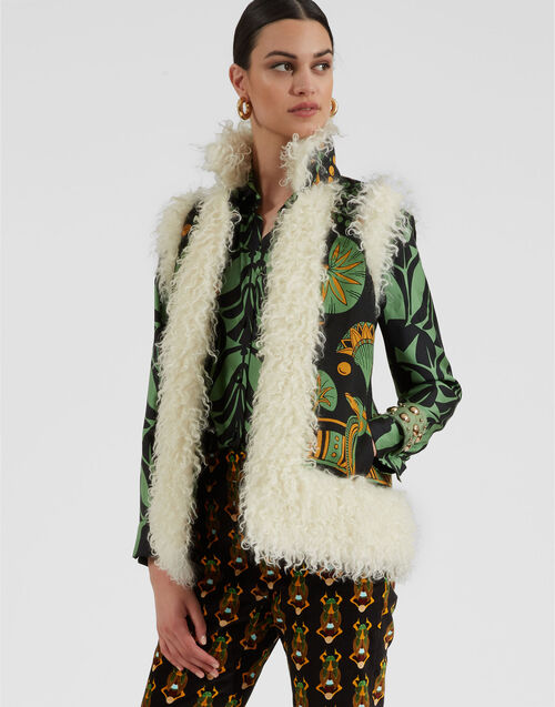 La DoubleJ Sleeveless Folk Jacket The Nile Plac&eacute;e Black JAC0046FAI001NIL01BL01