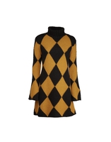La DoubleJ Argyle Mini Dress Black &amp; Mustard DRE0605KNI064VA179BL01