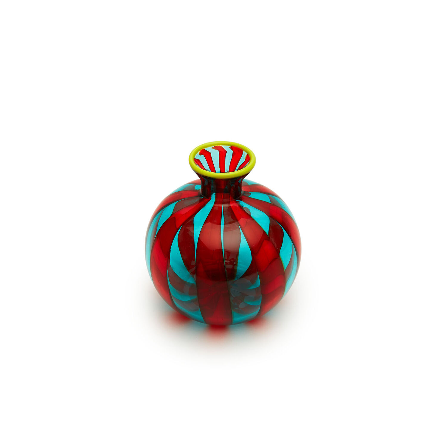Shop La Doublej Mini Ciccio Vase In Red/turquoise
