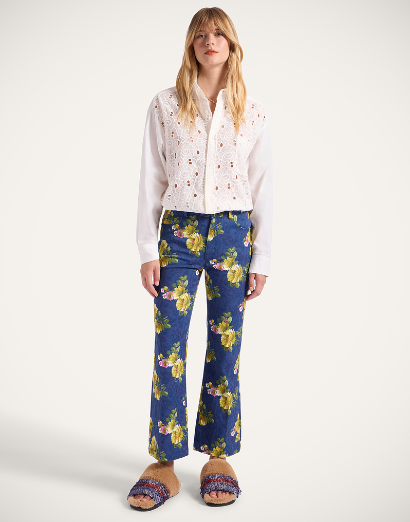 La DoubleJ The Cropped Flare Jean La DoubleJ The Cropped Flare Jean Riptide Midnight Blue TRO0158COT063RIP01BU04