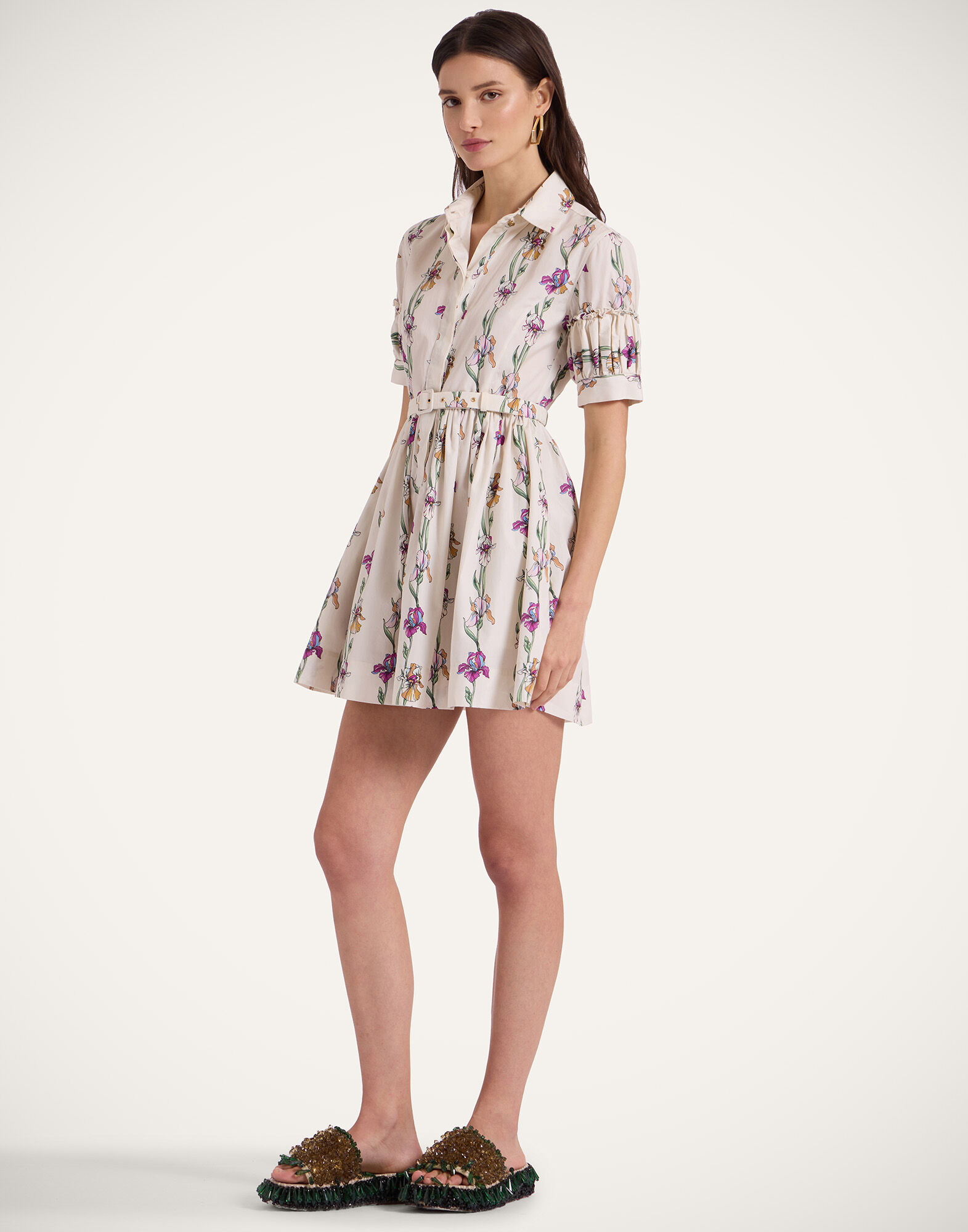 La DoubleJ Mini Libertine Dress Mini Iris Ivory DRE0846COT039IRS02WH04