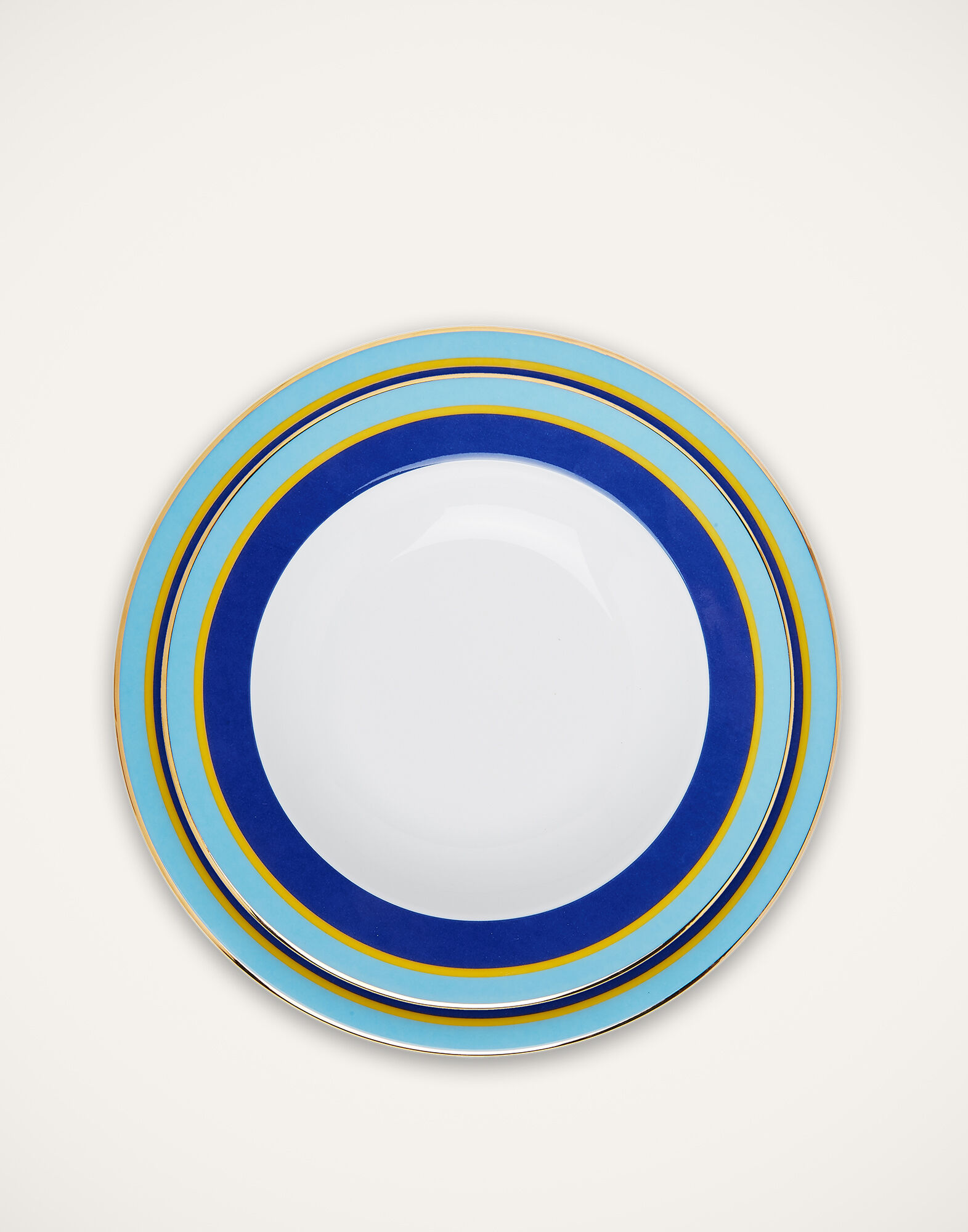 La DoubleJ Soup & Dinner Plate Set of 4 Rainbow Mix DIS0033CER001RAI0005