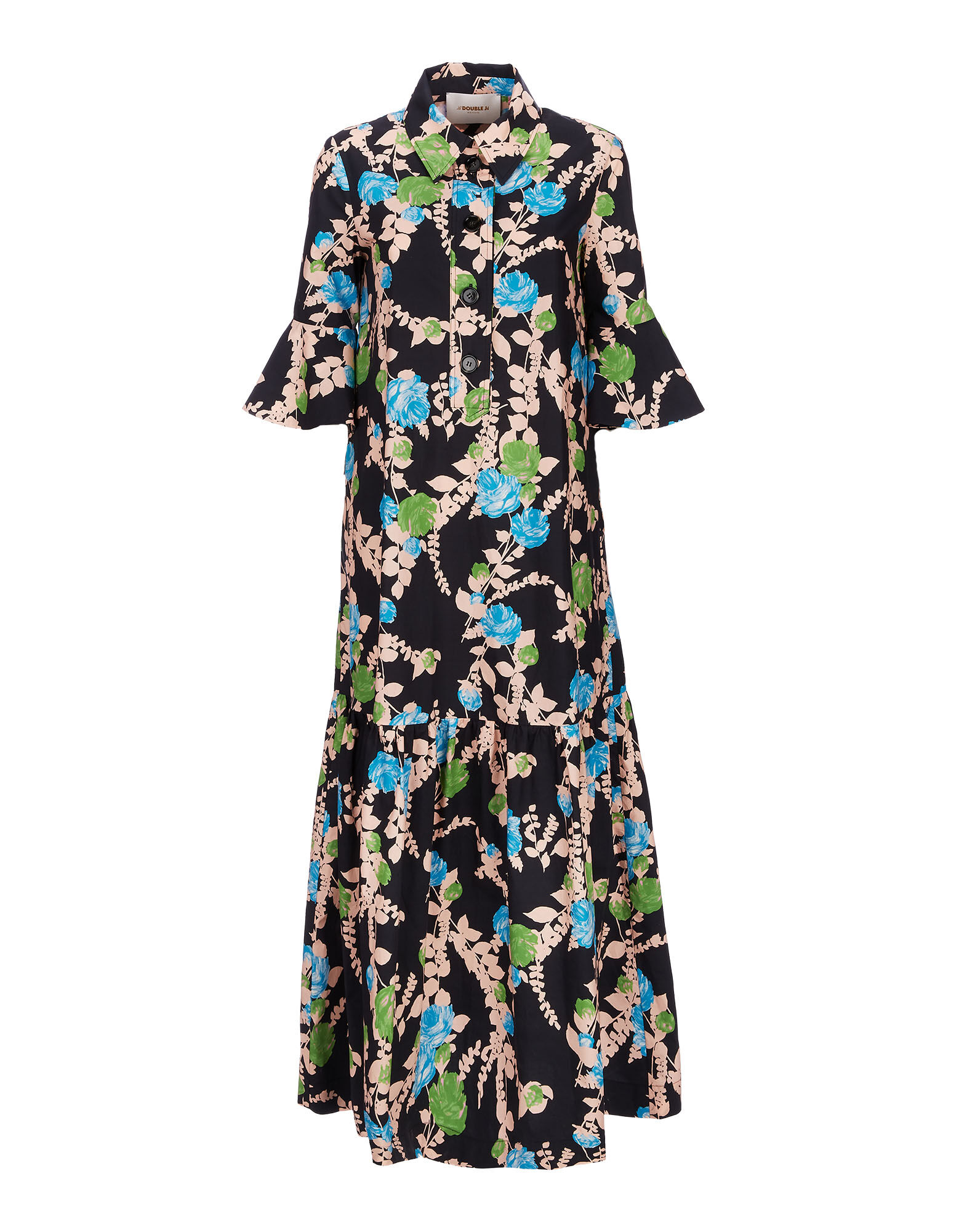 LaDoubleJ Artemis Dress Winter Rose Nero DRE0176COT001WTR0003