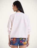 La DoubleJ The Biggie Concert Sweatshirt La DoubleJ The Biggie Concert Sweatshirt Patch It Up White SWE0041JER060PAT09WH01