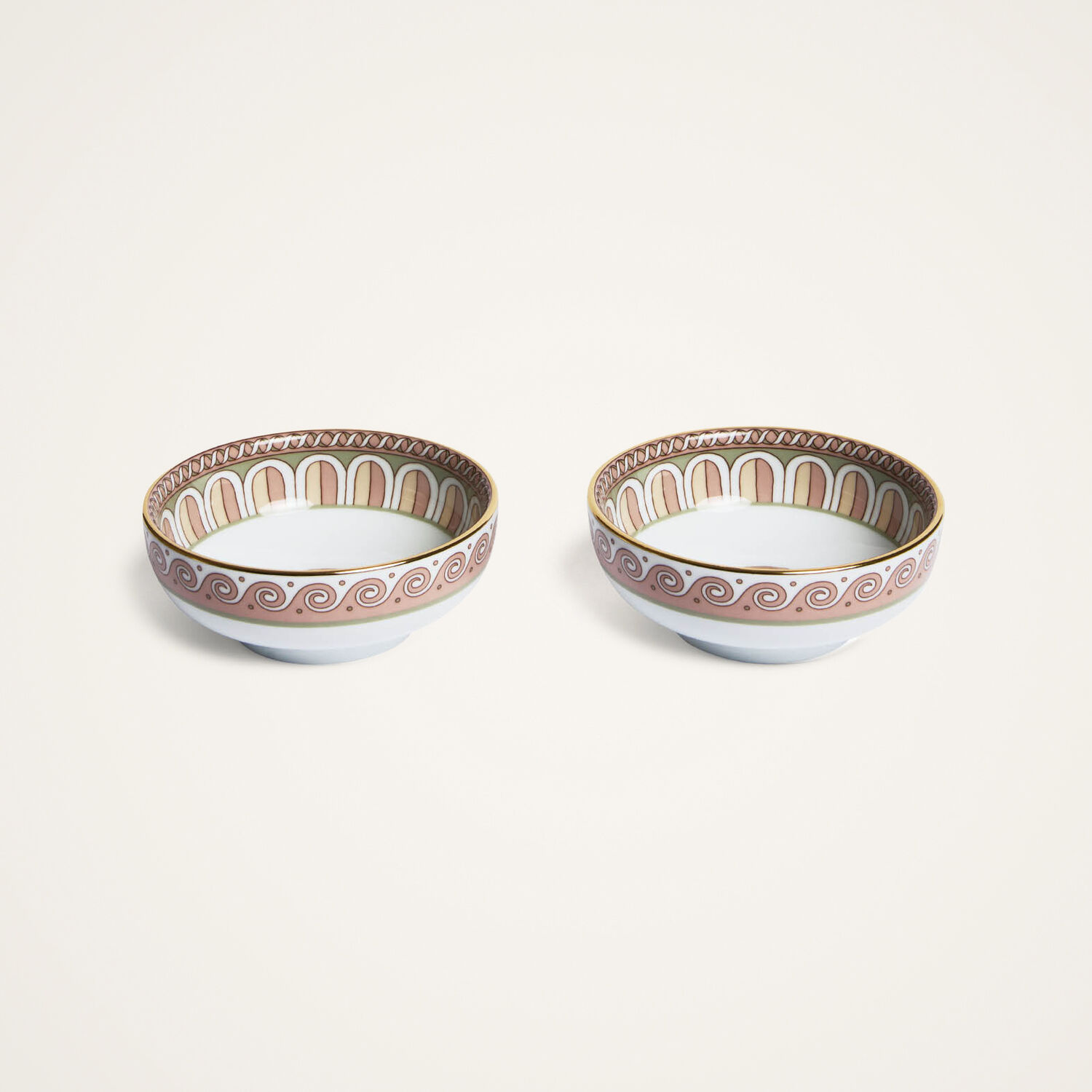 La Doublej Snack Bowl Set Of 2 In Napoli Dusty Pink