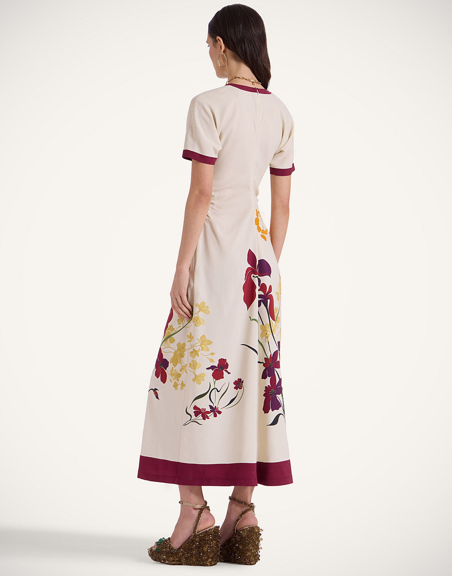 La DoubleJ Angelica Dress Corsage Plac&eacute;e Ivory DRE0379VIS011CRS01WH04