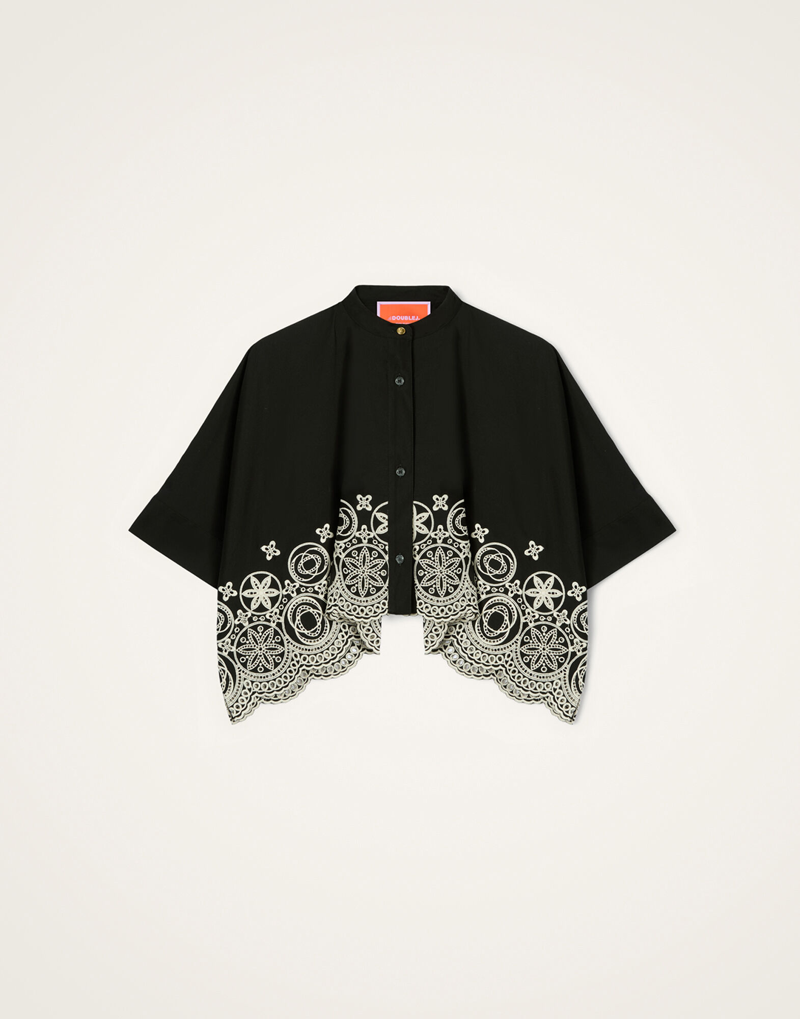 La DoubleJ Mini Foulard Shirt Eclipse Solid Black SHI0168SAN006ECL03BL01