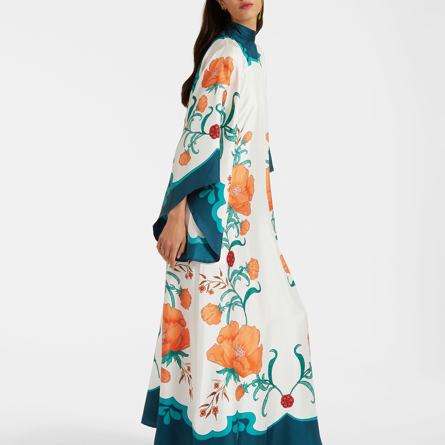 La Doublej Magnifico Midi Dress In Morpheus Placée Orange