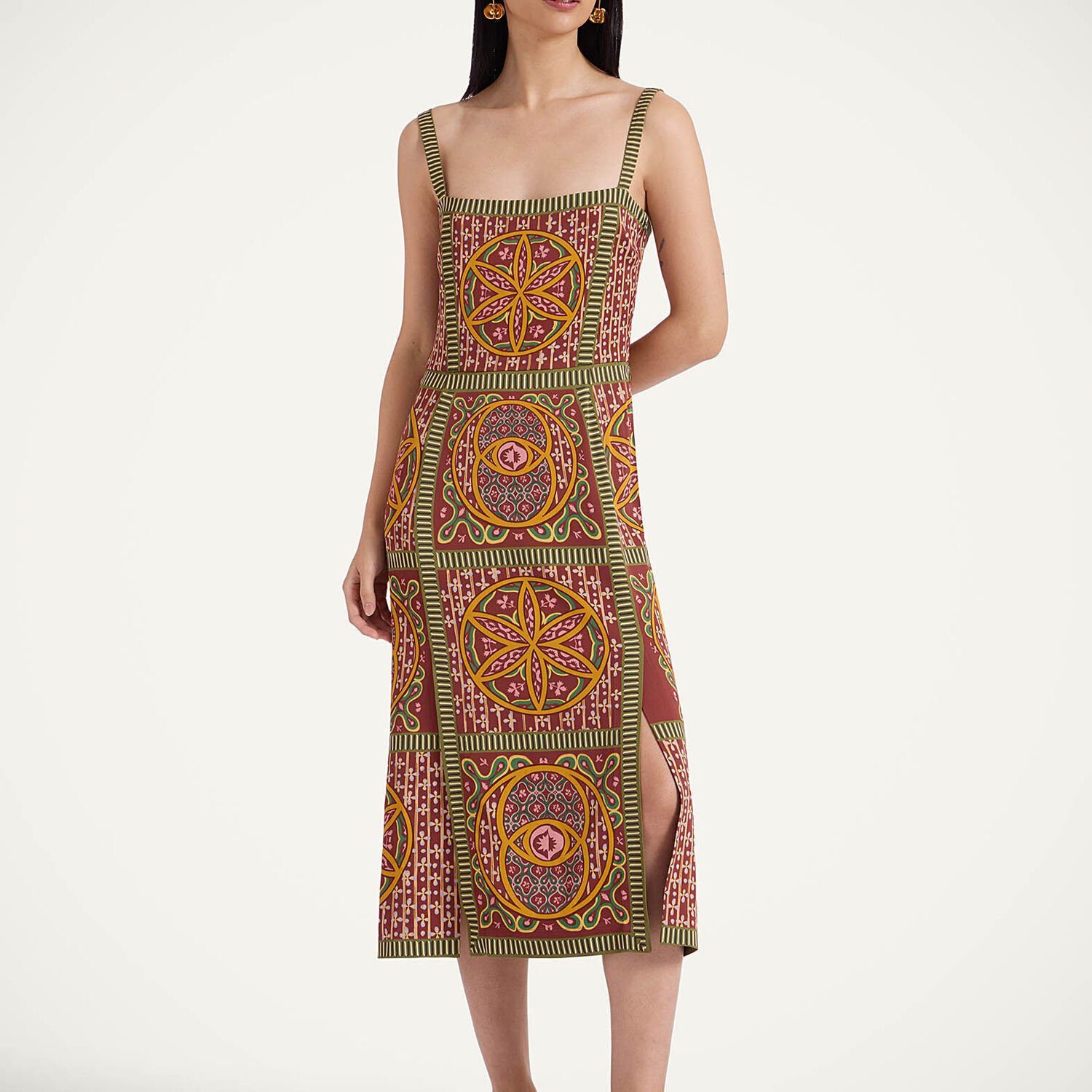 Shop La Doublej Buy Me A Martini Dress In Eclipse Placée Yellow