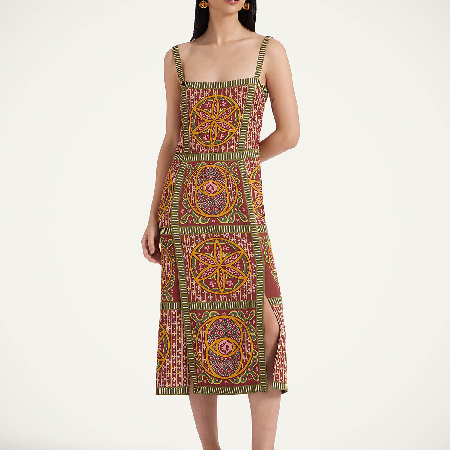 Shop La Doublej Buy Me A Martini Dress In Eclipse Placée Yellow