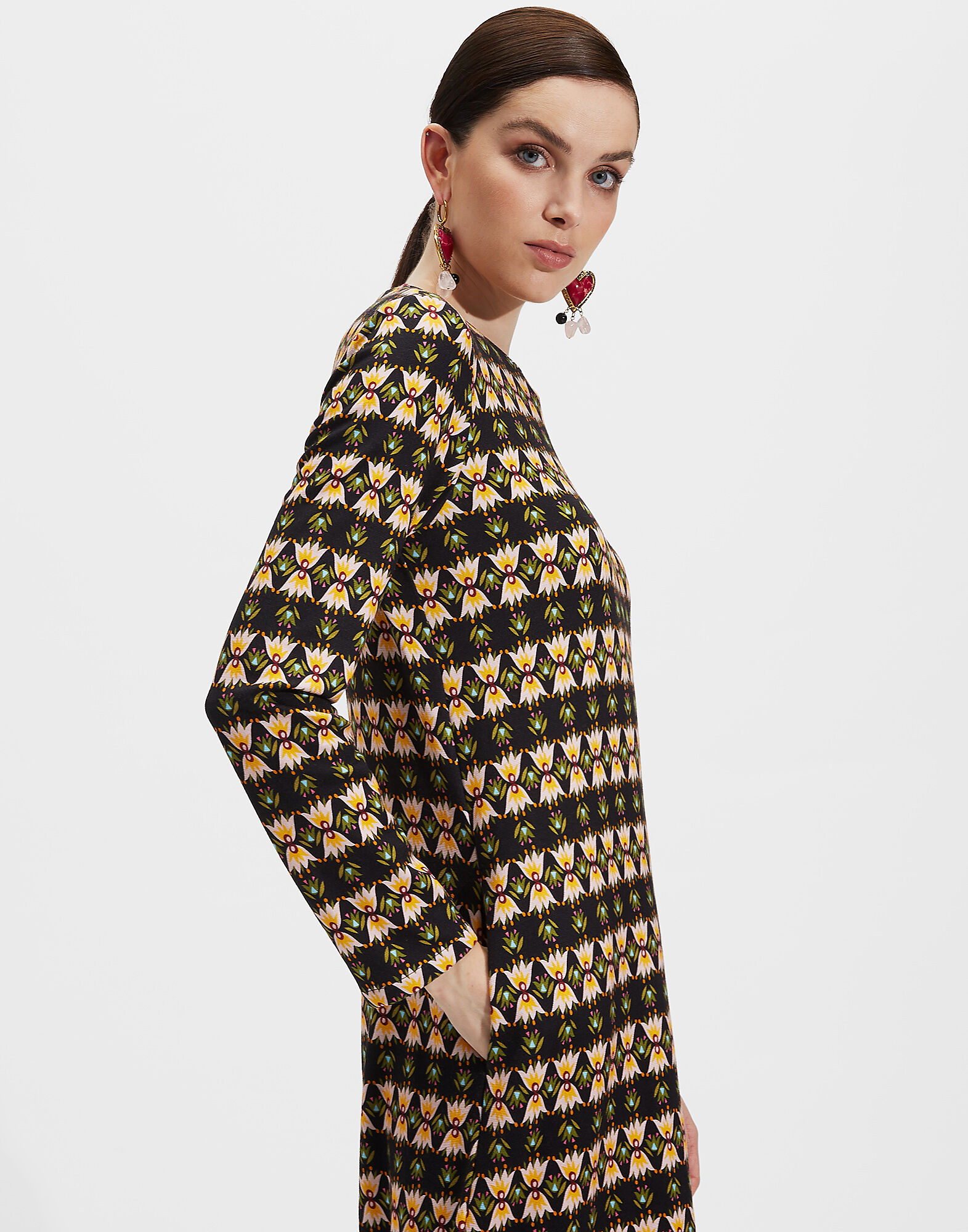 long sleeve swing dress