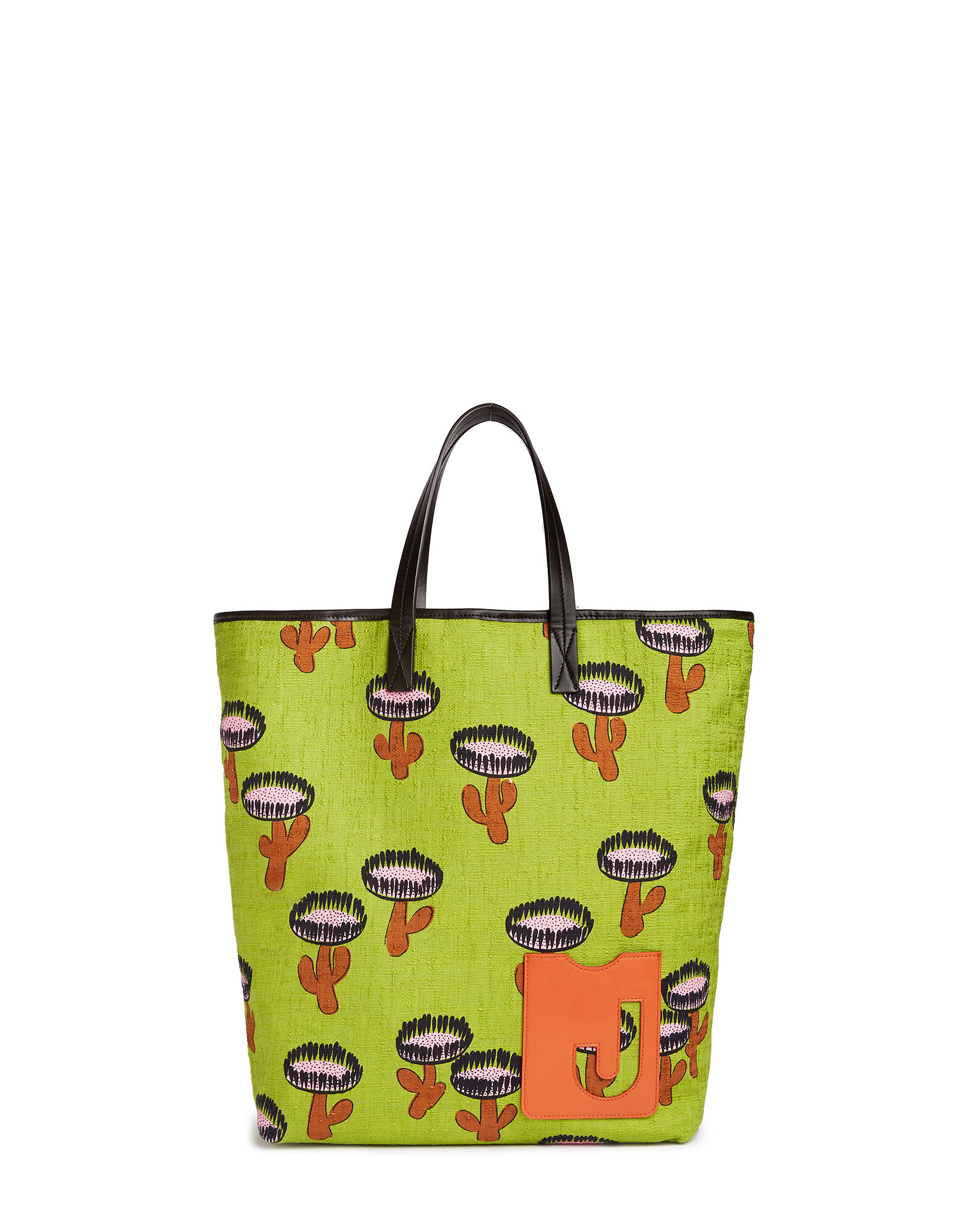 LaDoubleJ Shopper Tote Bag Chirpy Cactus Verde BAG0006COT005CHI0002