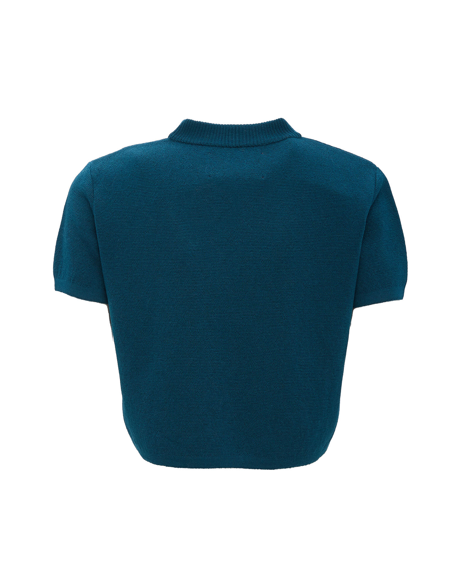 La DoubleJ Sparkling Crop Top Petrolio TOP0087KNI067VAR0138